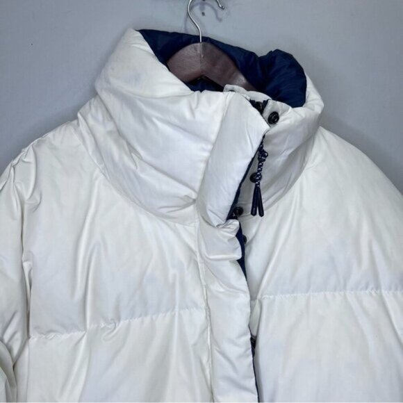 Sweaty Betty Downfill Puffer Reversible Jacket Navy White Large - Picture 7 of 13